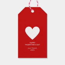 Día de San Valentín Feliz Moderno Corazón Rojo Bla