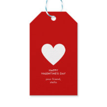 Día de San Valentín Feliz Moderno Corazón Rojo Bla