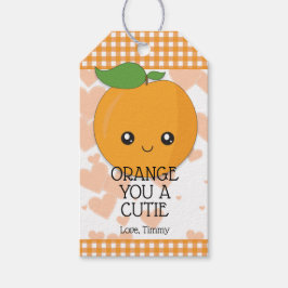 Etiquetas Para Regalos Día de San Valentín Personalizado 'Orange You a Cu