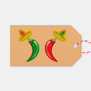 Etiquetas Para Regalos Día del Muerto Personalizado Mexicano del Chilis
