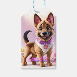 Etiquetas Para Regalos Día especial de cachorros de pastor alemán lindos