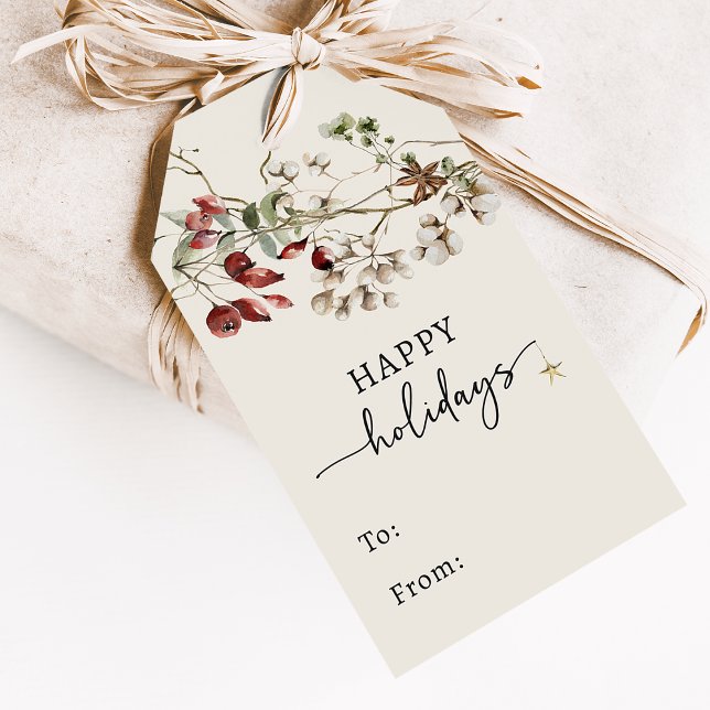 Etiquetas Para Regalos Días Botánicos (Botanical Holidays Gift Tags
)