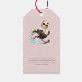 Etiquetas Para Regalos Dibujo de avestruz lindo feliz aventura