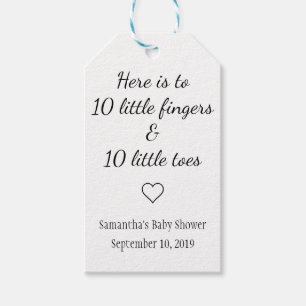 Etiquetas Para Regalos Diez pequeños dedos diez dedos pequeños Baby Showe