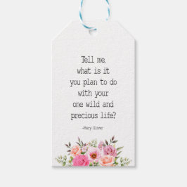 Etiquetas Para Regalos Dime Qué Planeas, Cita De Mary Oliver