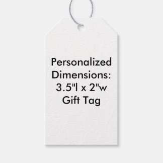 Etiquetas Para Regalos Dimensiones de cordel gris personalizadas 3.5"l x 