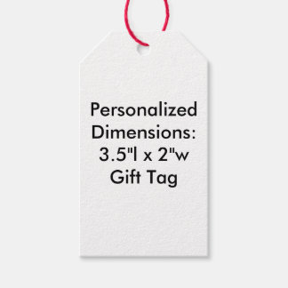 Etiquetas Para Regalos Dimensiones de cordel rojo personalizadas 3.5"l x 