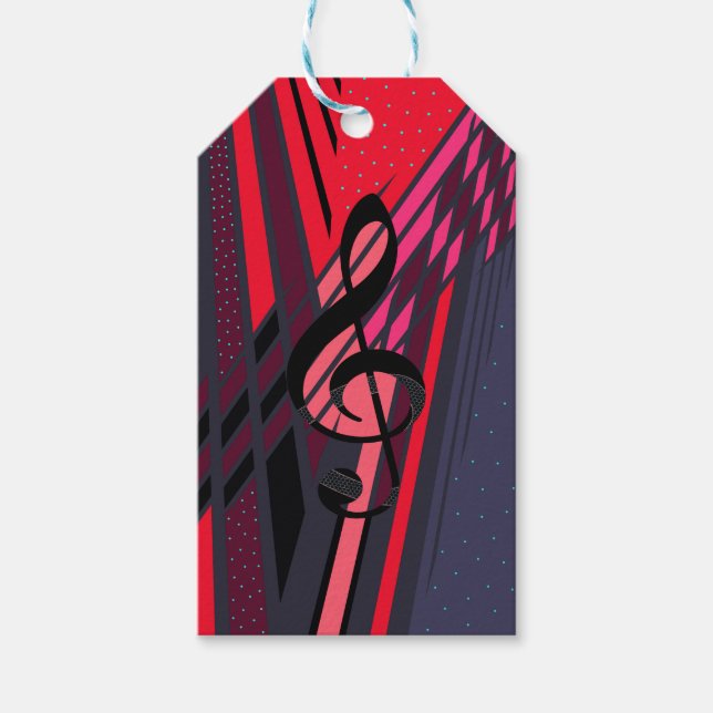 Etiquetas Para Regalos Dimensiones musicales vivas (Anverso)