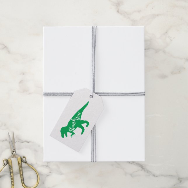 Etiquetas Para Regalos Dinosaur Baby Shower (Con cuerda)
