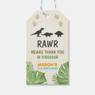 Etiquetas Para Regalos Dinosaur Favor Tags Dinosaur Fiesta de cumpleaños