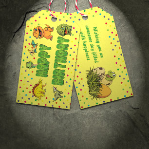Etiquetas Para Regalos Dinosaurio Jurásico Prehistórico Fun Personalizado
