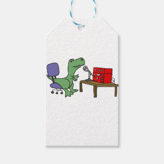 Etiquetas Para Regalos Dinosaurio T-rex divertido en radio de Jamaica