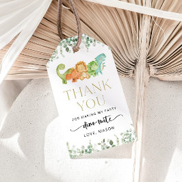 Etiquetas Para Regalos Dinosaurios Cutos, T-Rex, Jurásico, Primer Cumplea