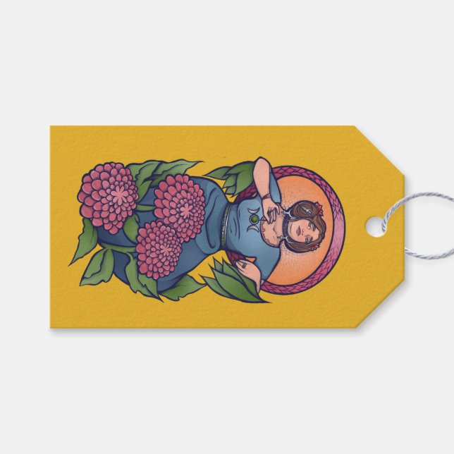 Etiquetas Para Regalos Diosa (Frente (Horizontal))