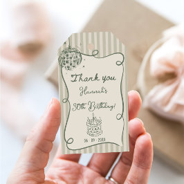 Etiquetas Para Regalos Discoteca Mano caprichosa 30 cumpleaños