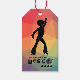 Etiquetas Para Regalos Discoteca, pista de baile, retro, multicolor