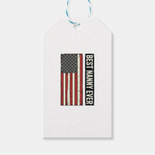Etiquetas Para Regalos Diseño de camiseta de bandera vintage patriota Mej