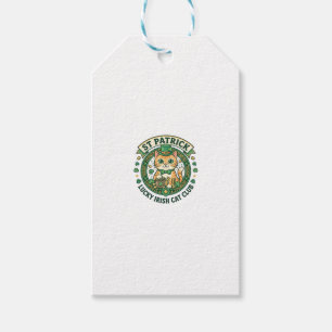 Etiquetas Para Regalos Diseño de camiseta de gato lindo irlandés afortuna