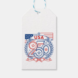Etiquetas Para Regalos Diseño de emblema del aniversario patriótico USA 2