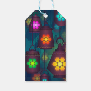 Etiquetas Para Regalos Diseño de Faroles Árabes en Oriente Medio