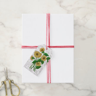 Etiquetas Para Regalos Diseño de girasoles