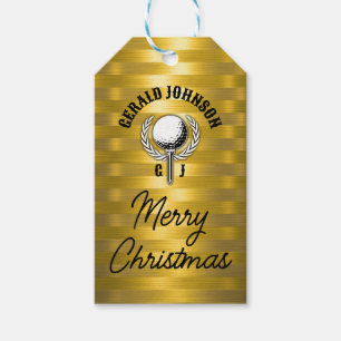 Etiquetas Para Regalos Diseño de monograma de golf invertido elegante