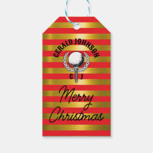 Etiquetas Para Regalos Diseño de monograma de golf invertido elegante