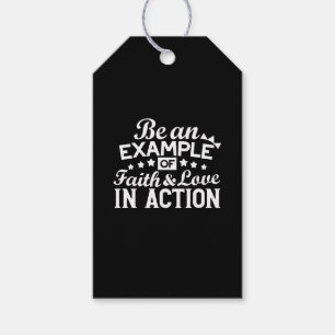 Etiquetas Para Regalos Diseño de motivación cristiana - Fe, amor y acción
