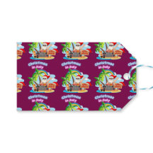 Diseño de Santa Tropical Navidad en Julio en la Pl