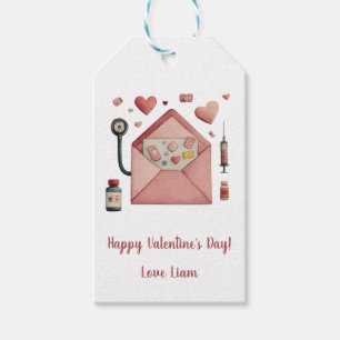 Etiquetas Para Regalos Diseño de tarjeta postal del día de San Valentín c