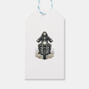 Etiquetas Para Regalos Diseño de vector de motorista de motocicleta de gr