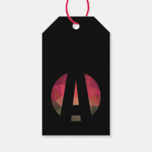 Etiquetas Para Regalos Diseño del logotipo de monograma redondo negro