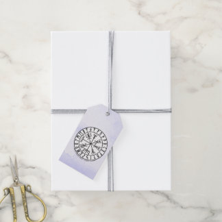 Etiquetas Para Regalos Diseño del símbolo del brújula vikinga Vegvisir