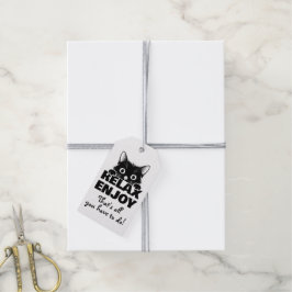 Etiquetas Para Regalos Diseño minimalista de gatito adorable - GATO 1