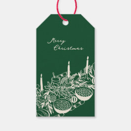 Etiquetas Para Regalos Diseño minimalista de mesa de Navidad personalizad