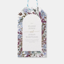 Etiquetas Para Regalos Diseño rústico de flores silvestres de ciruela y a