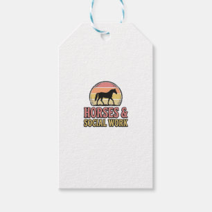 Etiquetas Para Regalos Diseño vectorial retro puesta de sol caballos y tr