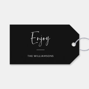 Etiquetas Para Regalos Disfrutar de la tipografía Minimalista personaliza
