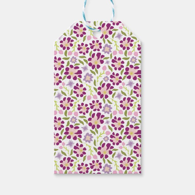 Etiquetas Para Regalos Ditsy floral (Anverso)