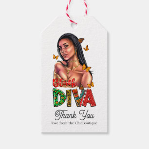 Etiquetas Para Regalos Diva afroamericana chic