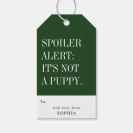Etiquetas Para Regalos Divertida Alerta de Spoiler Humorístico: No Es un