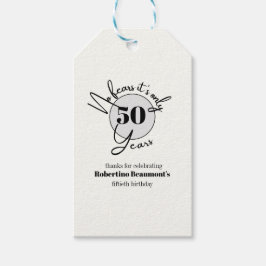 Etiquetas Para Regalos Divertida fiesta de cumpleaños número 50 sin miedo