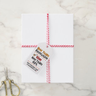 Etiquetas Para Regalos Divertida Resolución de Año Nuevo © Humor de Año N