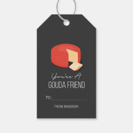 Etiquetas Para Regalos Divertido amigo de Gouda Valentine Love Cheese Gif