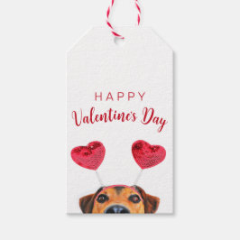 Etiquetas Para Regalos Divertido El día de San Valentín Cute Perro Corazó