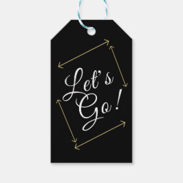Etiquetas Para Regalos divertido LET'S GO! lettering |