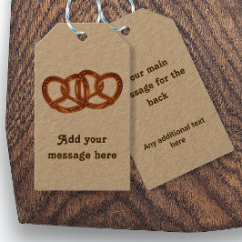 Etiquetas Para Regalos Divertido saludo Pretzel Ama su propio mensaje de 