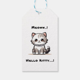 Etiquetas Para Regalos Diviértete con Gato Lindo Gato Navidad Humor 