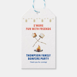 Etiquetas Para Regalos Diviértete con S'mores en la fogata de Friendsgivi