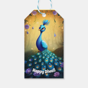 Etiquetas Para Regalos 🦚 Diwali Se Pregunta: Postales De Pavo Real Encan